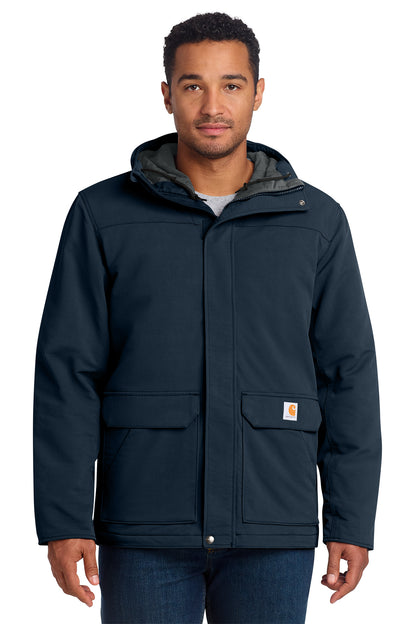 Carhartt® Super Dux Insulated Hooded Coat in Navy, style CT105533