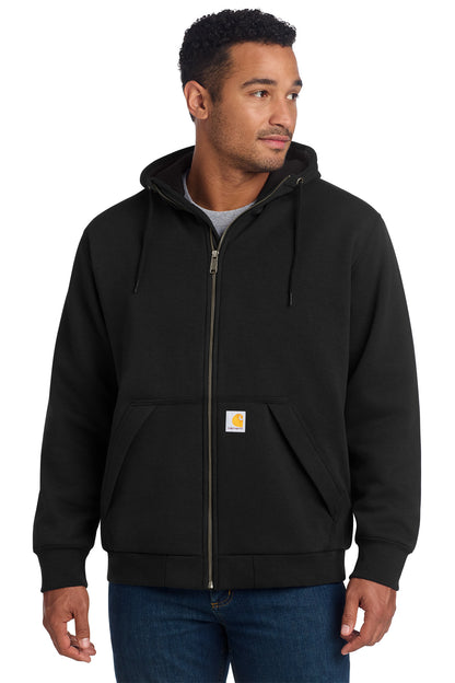 Carhartt® Midweight Thermal-Lined Full-Zip Sweatshirt in Black, style CT104078
