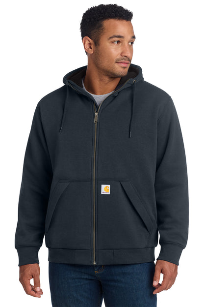 Carhartt® Midweight Thermal-Lined Full-Zip Sweatshirt in New Navy, style CT104078