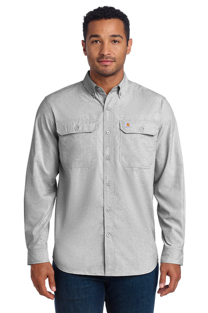 Carhartt® Force Solid Long Sleeve Shirt in Steel, style CT105291