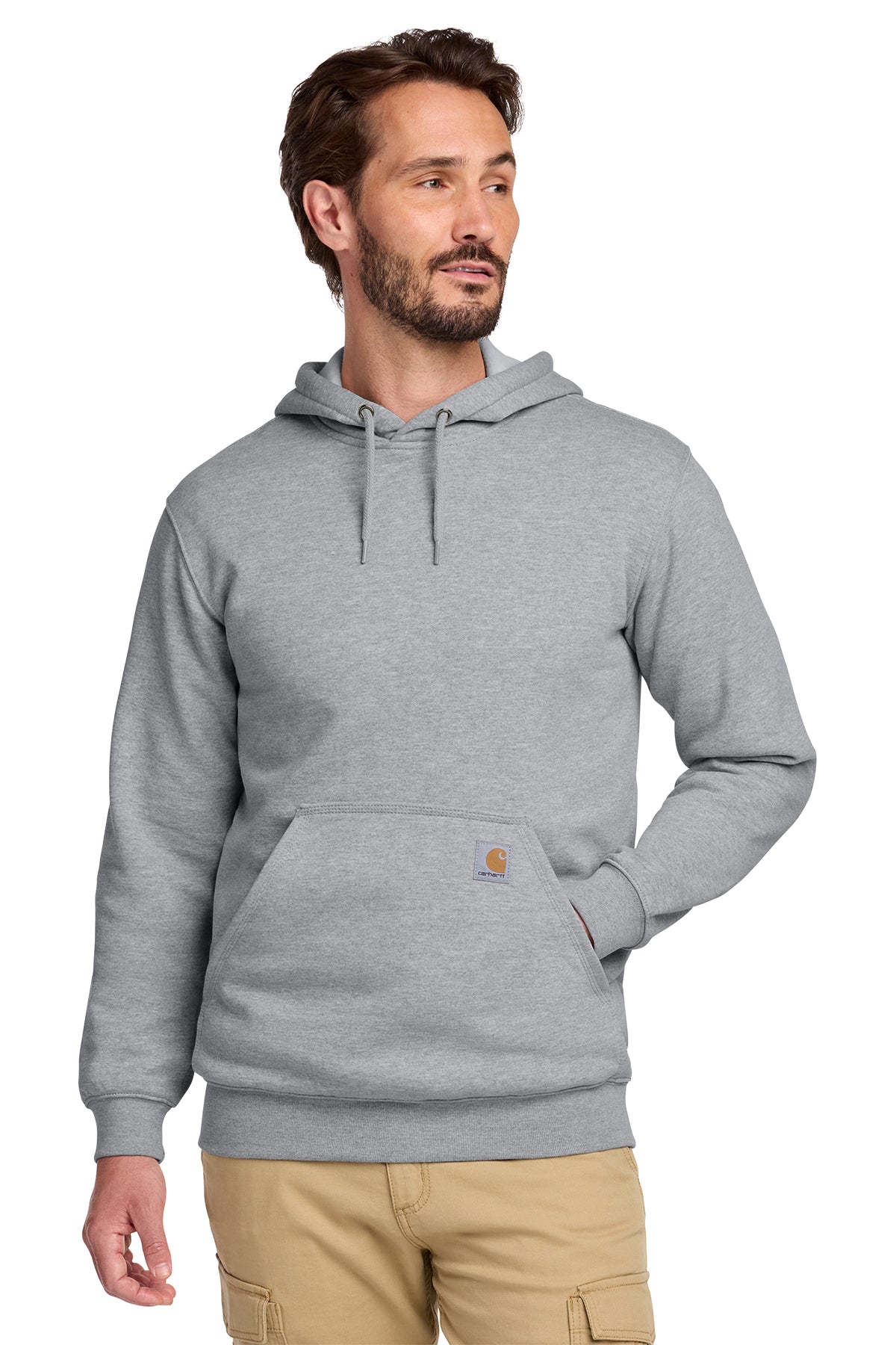 Carhartt® Tall Midweight Hooded Sweatshirt in Heather Grey, style CTTK121