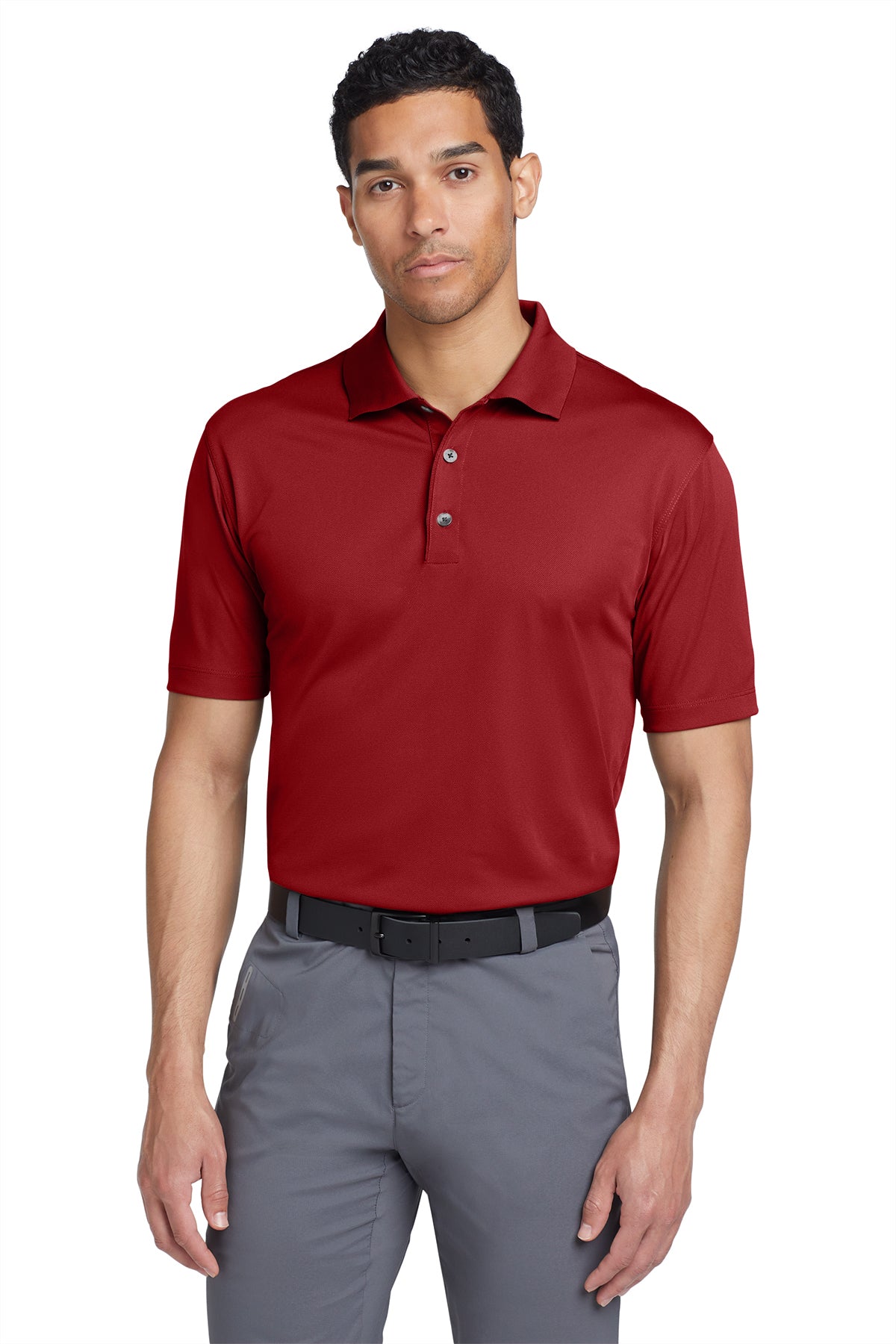 Nike Tech Basic Dri-FIT Polo in Pro Red, style 203690