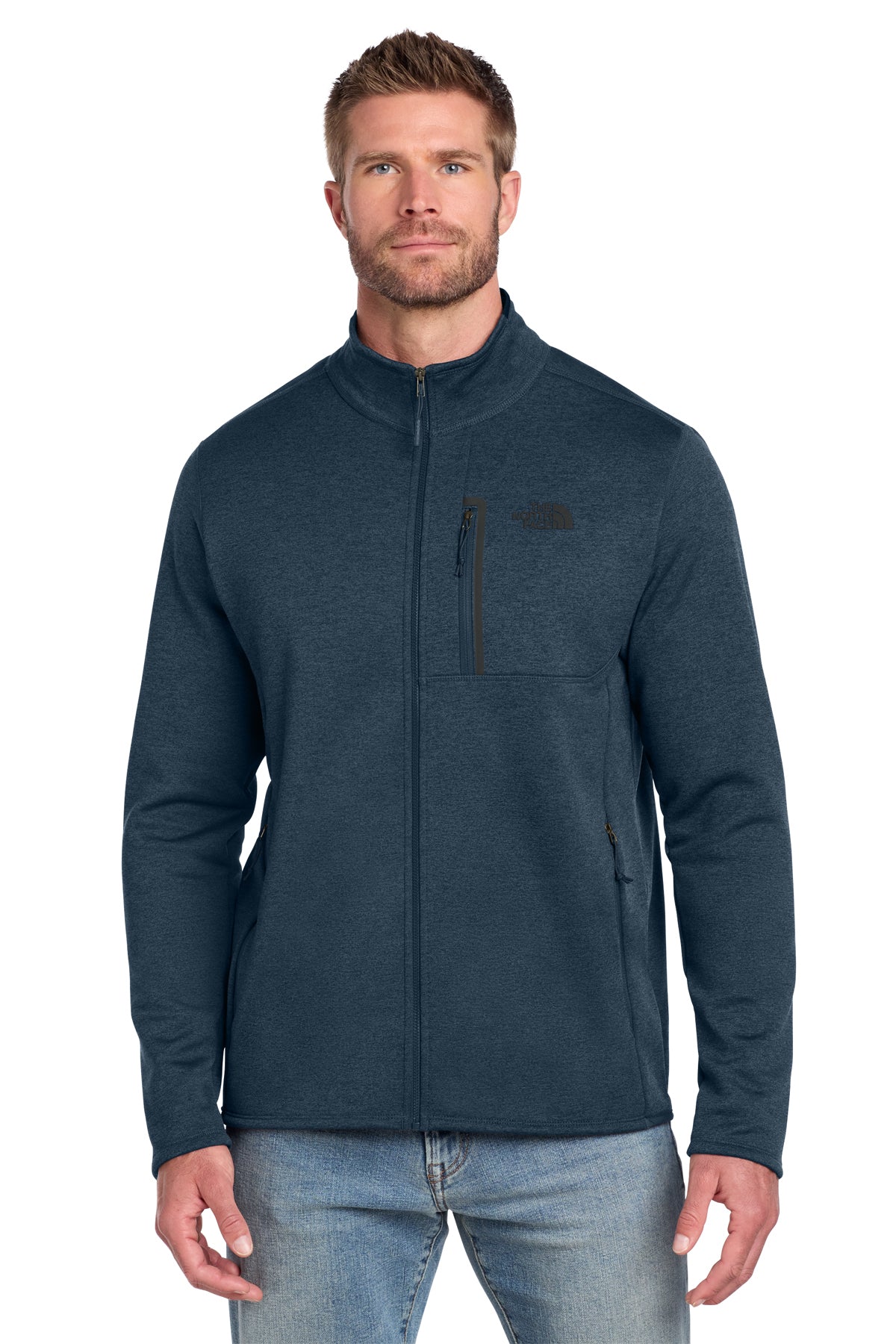 The North Face Skyline Full-Zip Fleece Jacket in Urban Navy Heather, style NF0A7V64