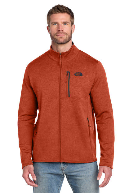 The North Face Skyline Full-Zip Fleece Jacket in Zion Orange Heather/ Urban Navy, style NF0A7V64