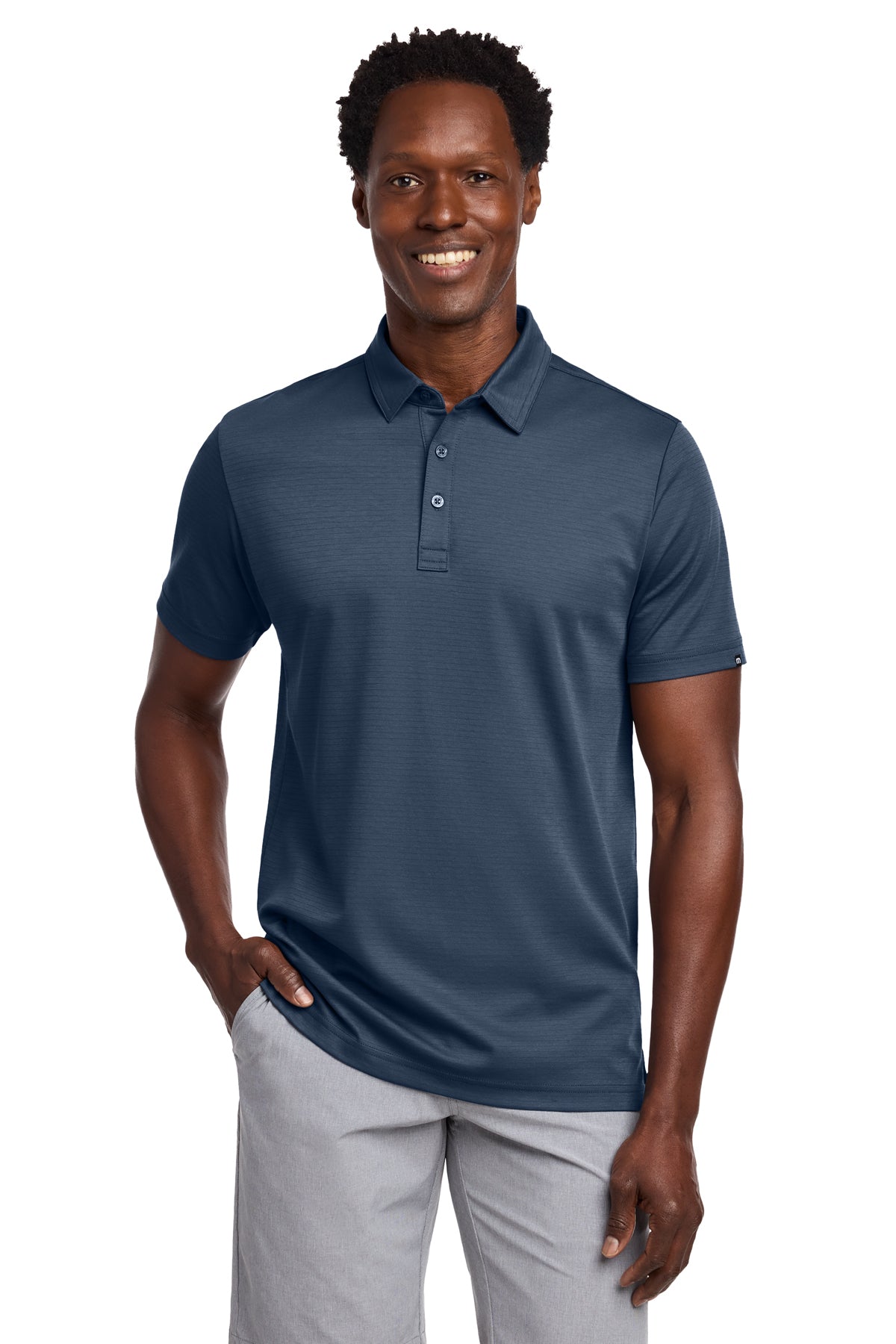 TravisMathew Bayfront Solid Polo in Insignia Blue, style TM1MY399