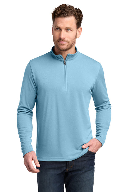 TravisMathew Coto Performance 1/4-Zip in Brilliant Blue Heather, style TM1MY397