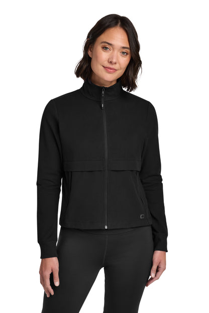 OGIO Women's Outstretch Full-Zip in Blacktop, style LOG830