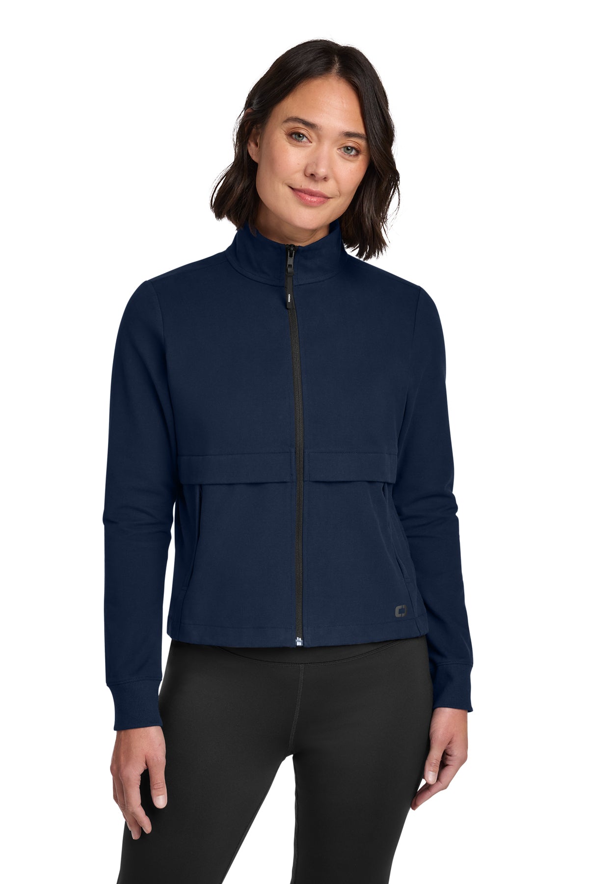 OGIO Women's Outstretch Full-Zip in River Blue Navy, style LOG830
