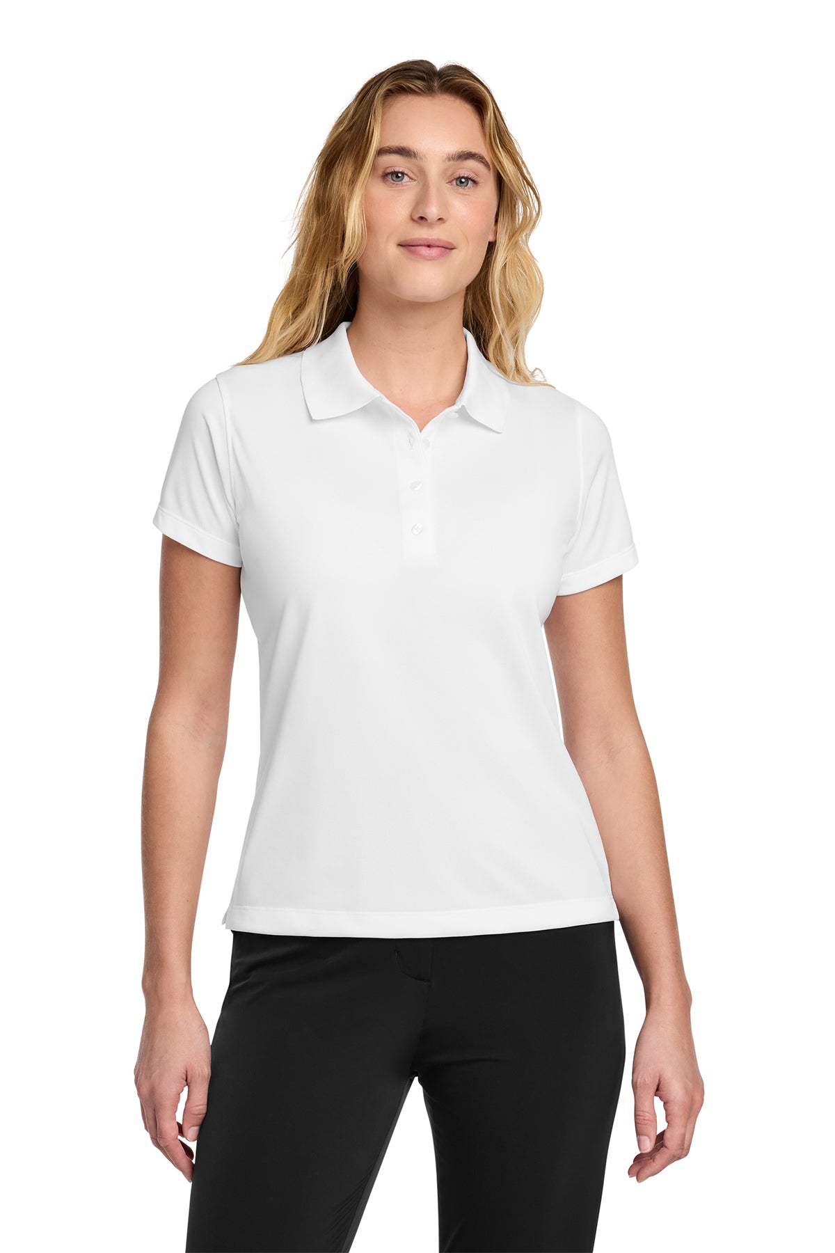 Nike Women's Tech Basic Dri-FIT Polo in White, style 203697