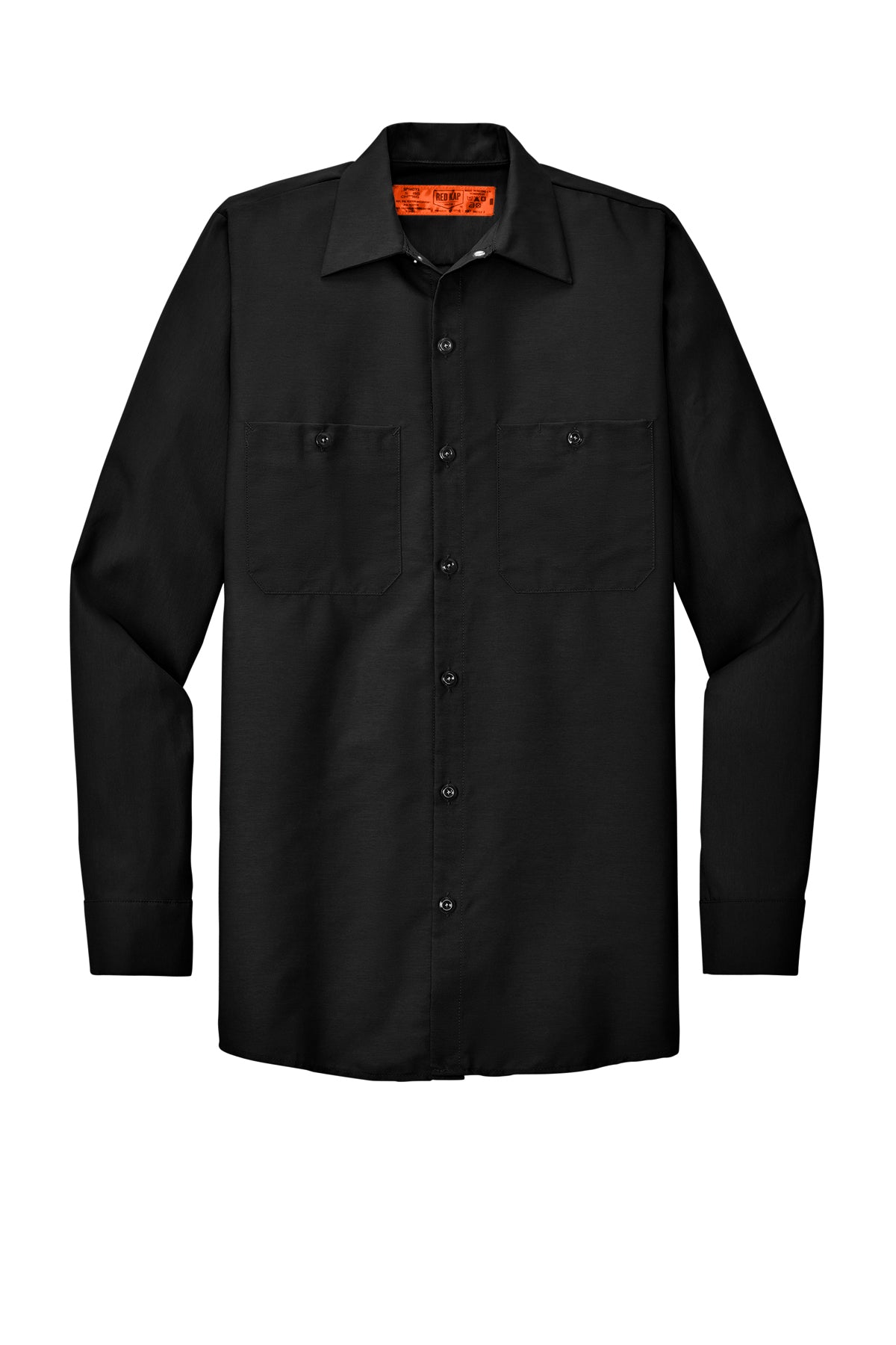 Red Kap Long Sleeve Industrial Work Shirt SP14 in Black