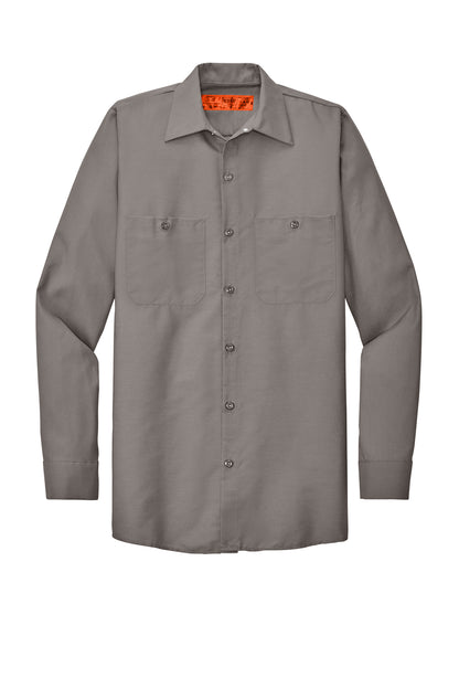 Red Kap Long Sleeve Industrial Work Shirt SP14 in Grey