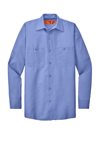 Red Kap Long Sleeve Industrial Work Shirt SP14 in Light Blue