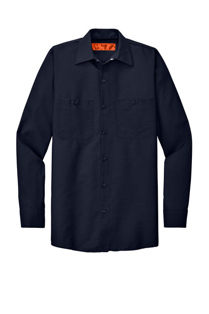 Red Kap Long Sleeve Industrial Work Shirt SP14 in Navy