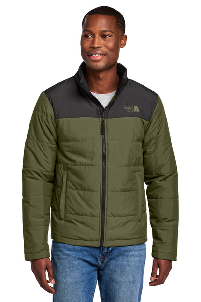 The North Face Chest Logo Everyday Insulated Jacket in Burnt Olive Green, style NF0A7V6J