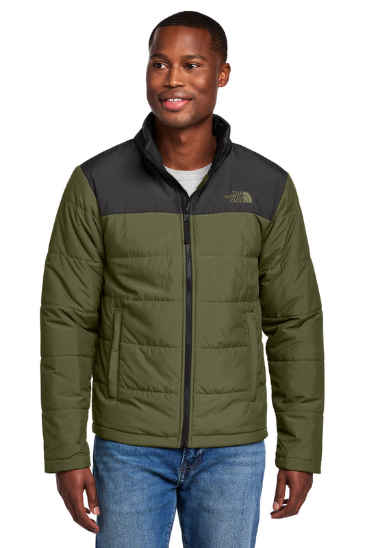The North Face Chest Logo Everyday Insulated Jacket in Burnt Olive Green, style NF0A7V6J