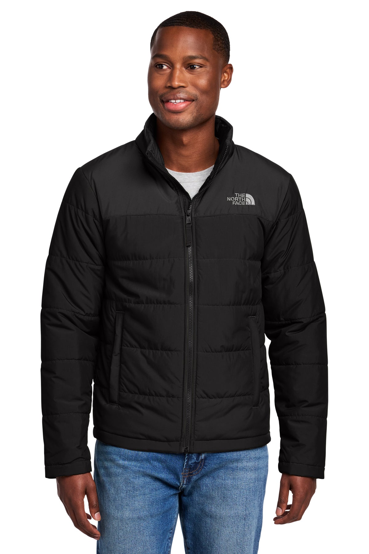The North Face Chest Logo Everyday Insulated Jacket in TNF Black, style NF0A7V6J