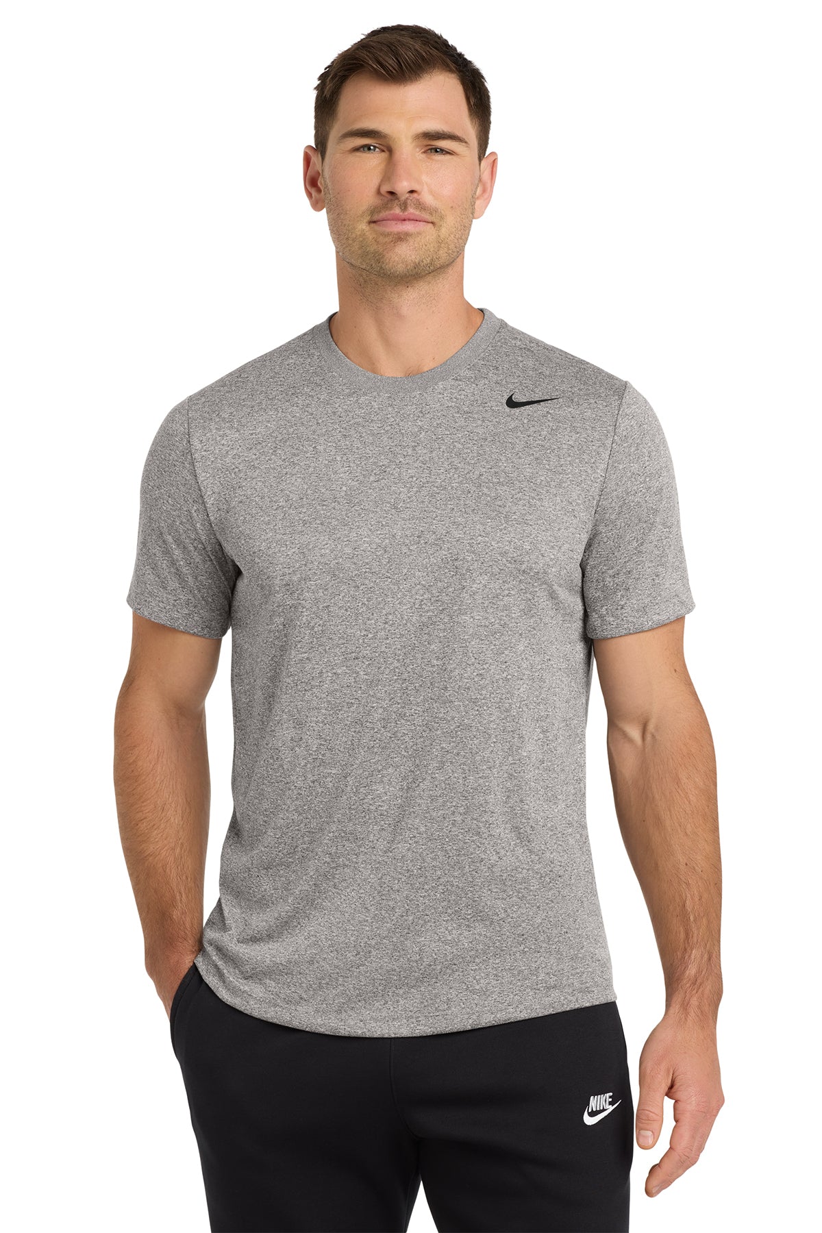 Nike Team rLegend Tee in Carbon Heather, style DV7299