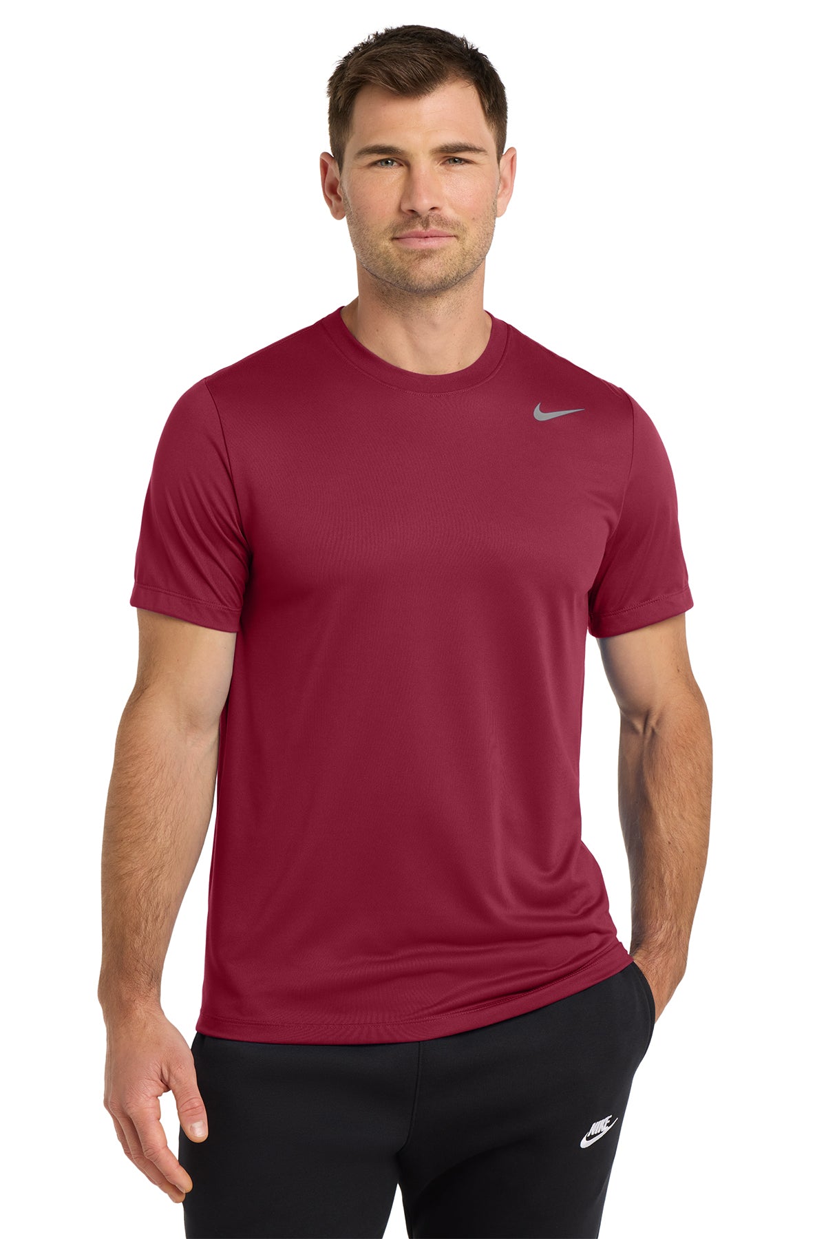 Nike Team rLegend Tee in Team Maroon, style DV7299
