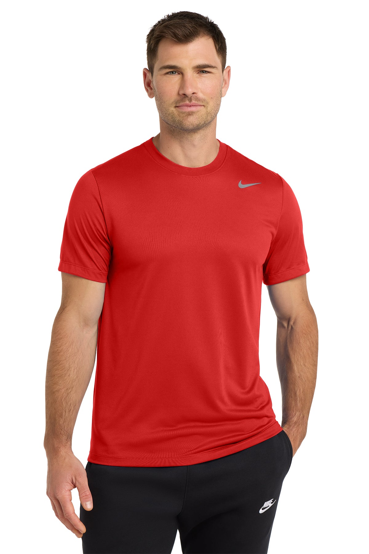 Nike Team rLegend Tee in University Red, style DV7299