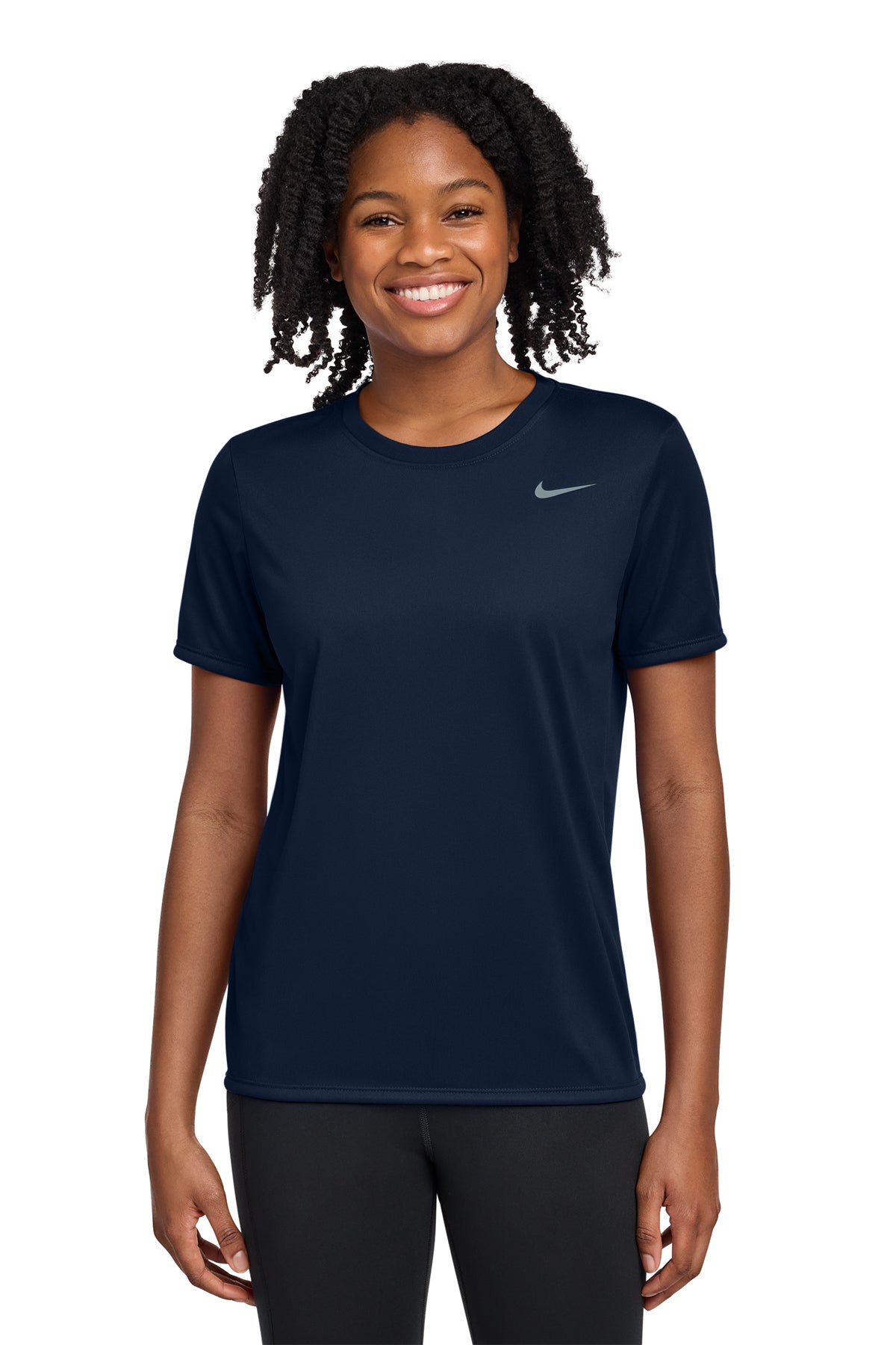 Nike Women's Team rLegend Tee in College Navy, style DV7312