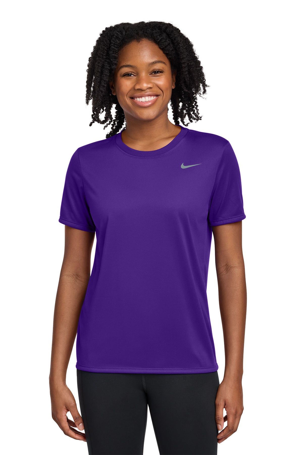 Nike Women's Team rLegend Tee in Court Purple, style DV7312