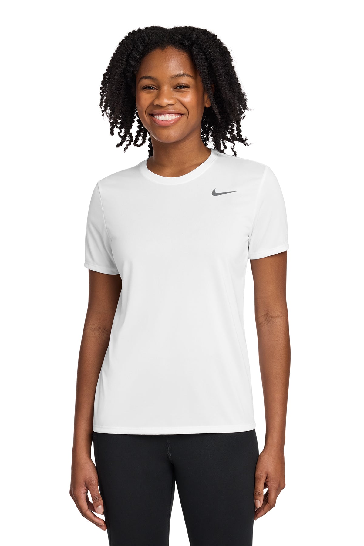 Nike Women's Team rLegend Tee in White, style DV7312