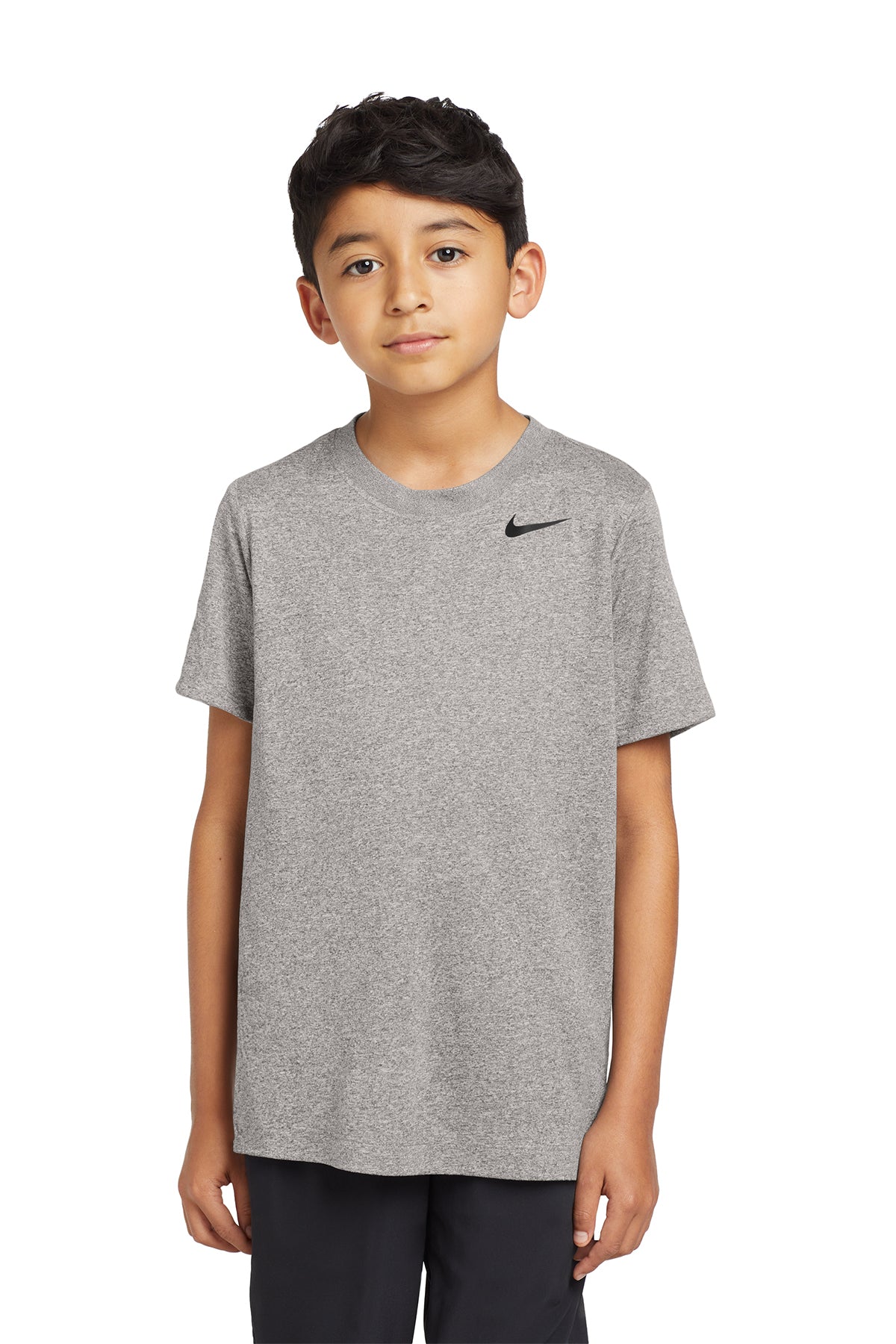 Nike Youth Team rLegend Tee in Carbon Heather, style DV7317