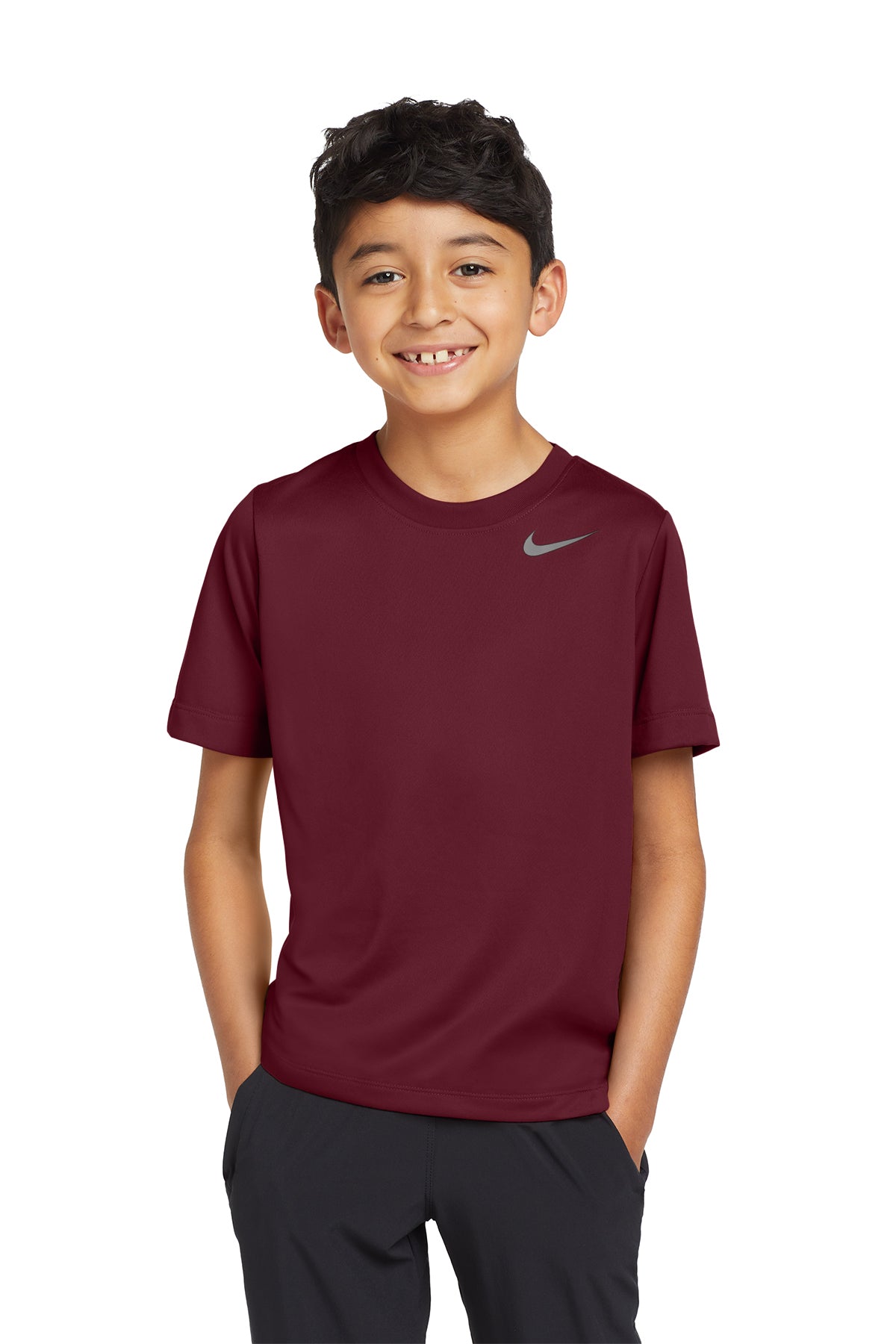 Nike Youth Team rLegend Tee in Deep Maroon, style DV7317