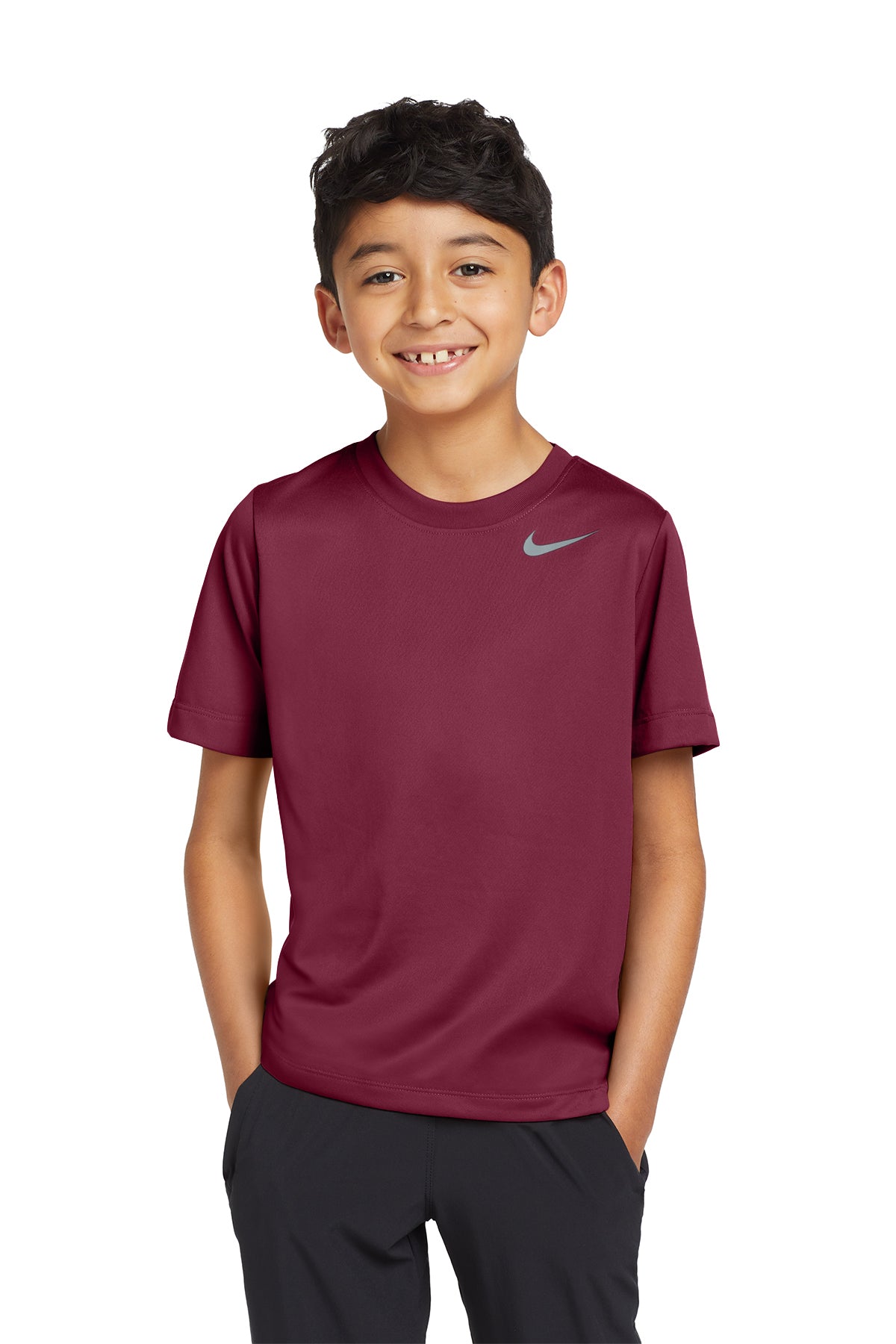 Nike Youth Team rLegend Tee in Team Maroon, style DV7317