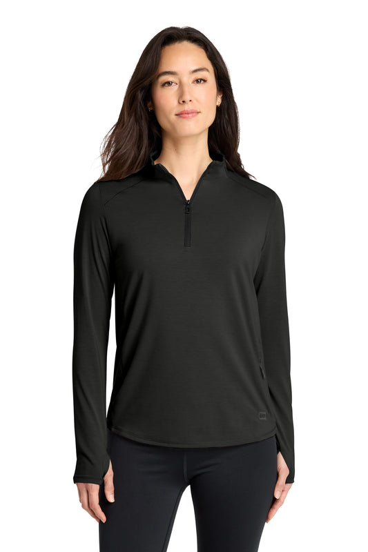 OGIO Women's Motion 1/4-Zip in Blacktop, style LOG153