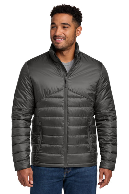 Eddie Bauer Quilted Jacket in Iron Gate, style EB510
