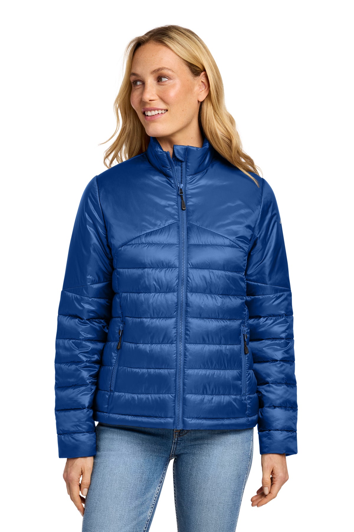 Eddie Bauer Women's Quilted Jacket in Cobalt Blue, style EB511