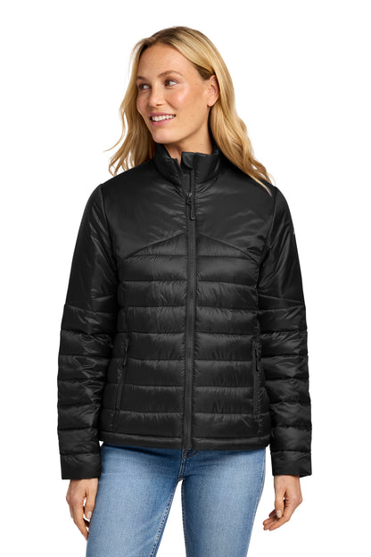 Eddie Bauer Women's Quilted Jacket in Deep Black, style EB511