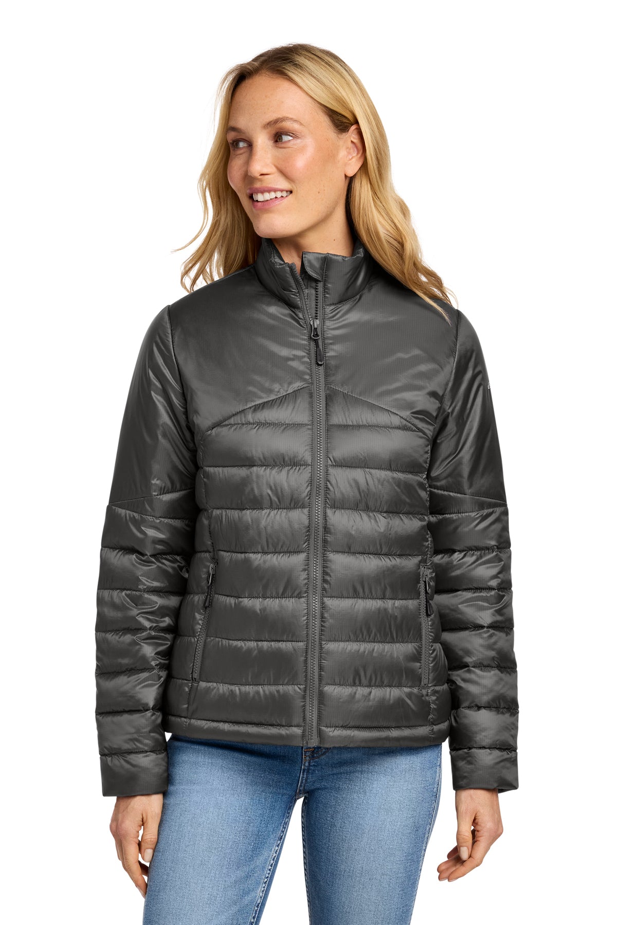 Eddie Bauer Women's Quilted Jacket in Iron Gate, style EB511