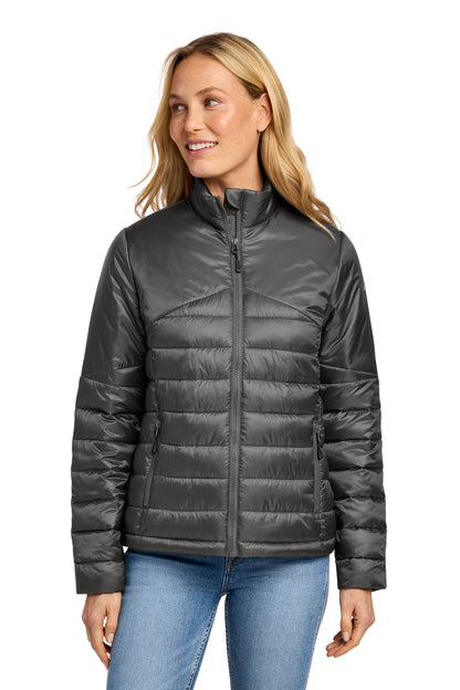 Eddie Bauer Women's Quilted Jacket in Iron Gate, style EB511