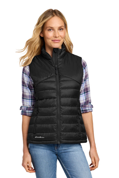Eddie Bauer Women's Quilted Vest in Deep Black, style EB513
