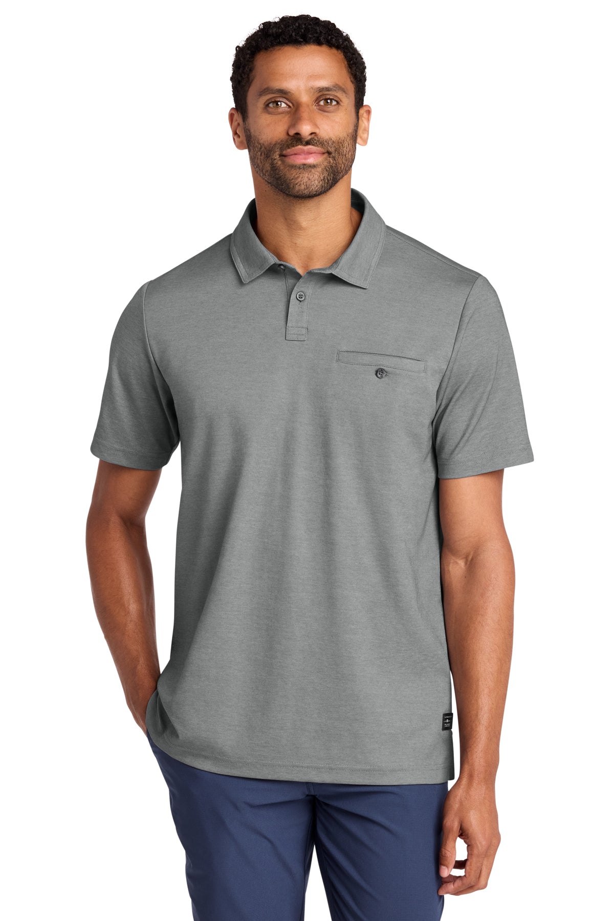 TravisMathew Sunsetters Pocket Polo in Grey Heather, style TM1MZ344