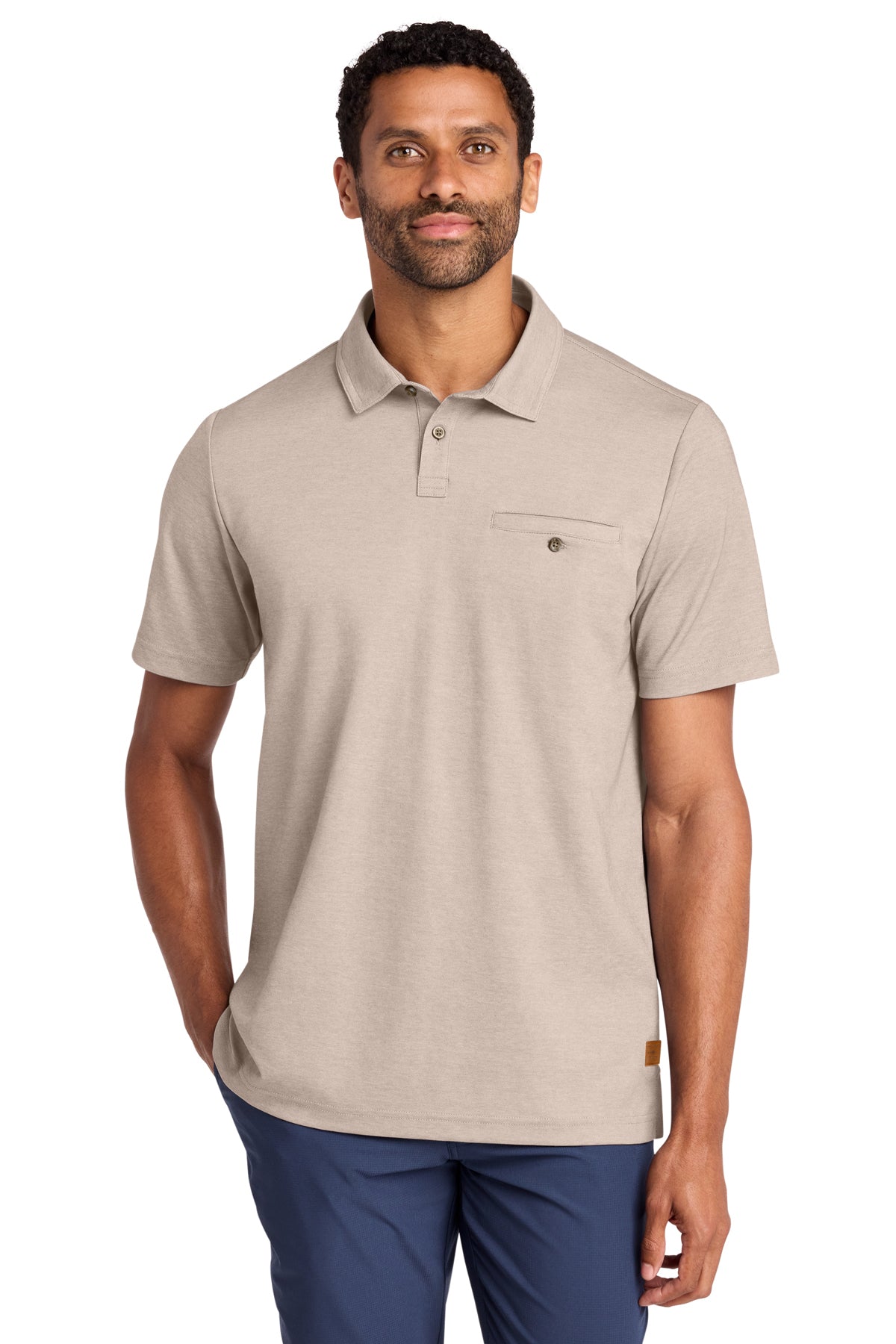 TravisMathew Sunsetters Pocket Polo in Portabella Heather, style TM1MZ344
