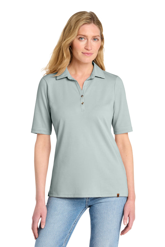 TravisMathew Women's Sunsetters Polo in Balsam Green Heather, style TM1LD004