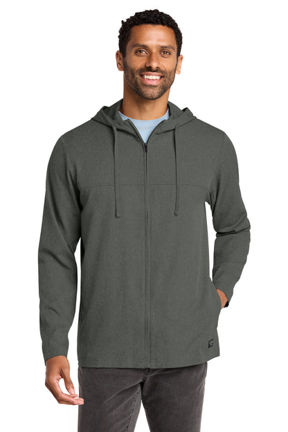 TravisMathew Balboa Hooded Full-Zip Jacket in Dark Grey Heather, style TM1MZ338