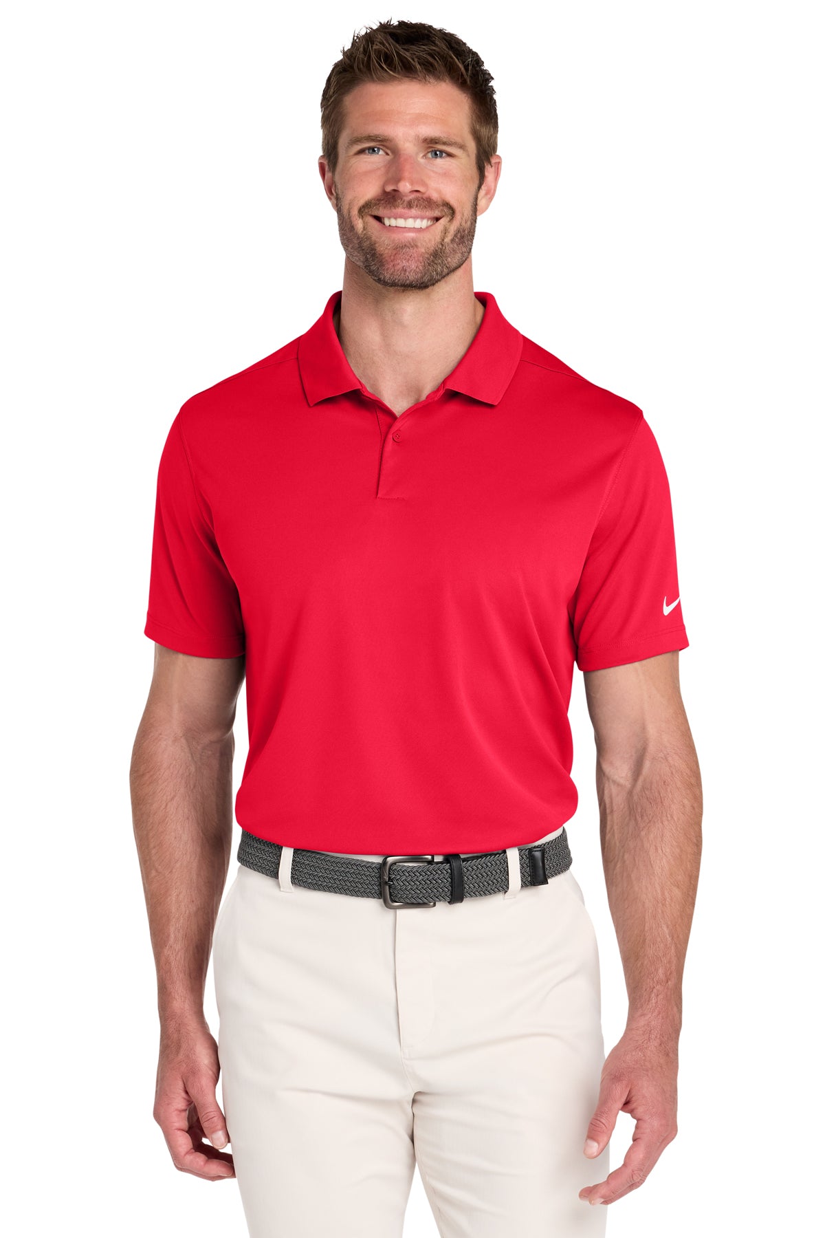 Nike Victory Solid Polo in University Red, style NKDX6684