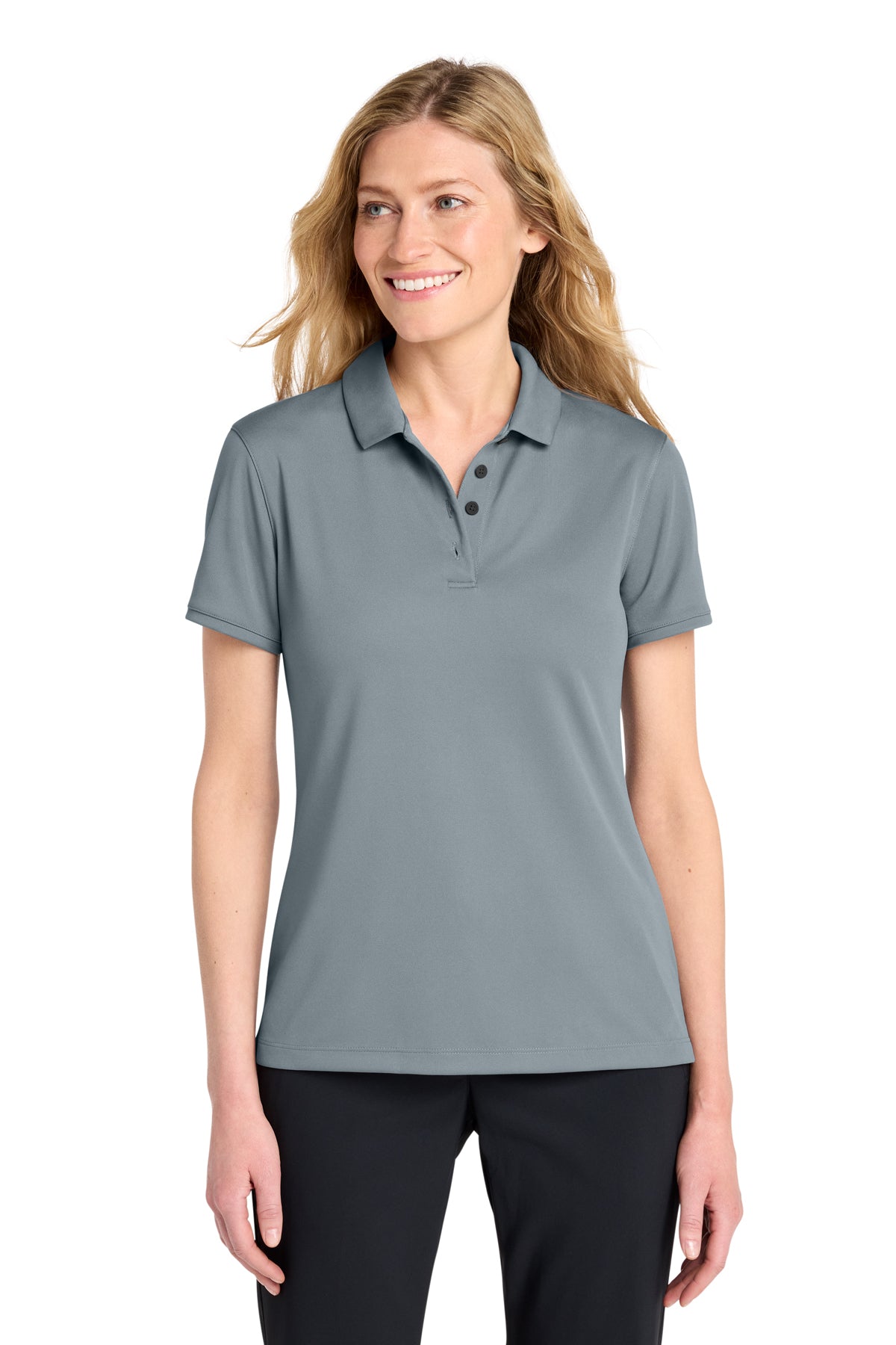 Nike Women's Victory Solid Polo in Cool Grey, style NKDX6685