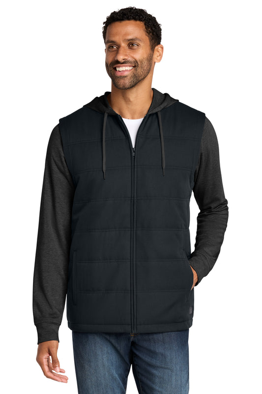 TravisMathew Tides Up Hooded Jacket in Black/ Black Heather, style TM1MZ336