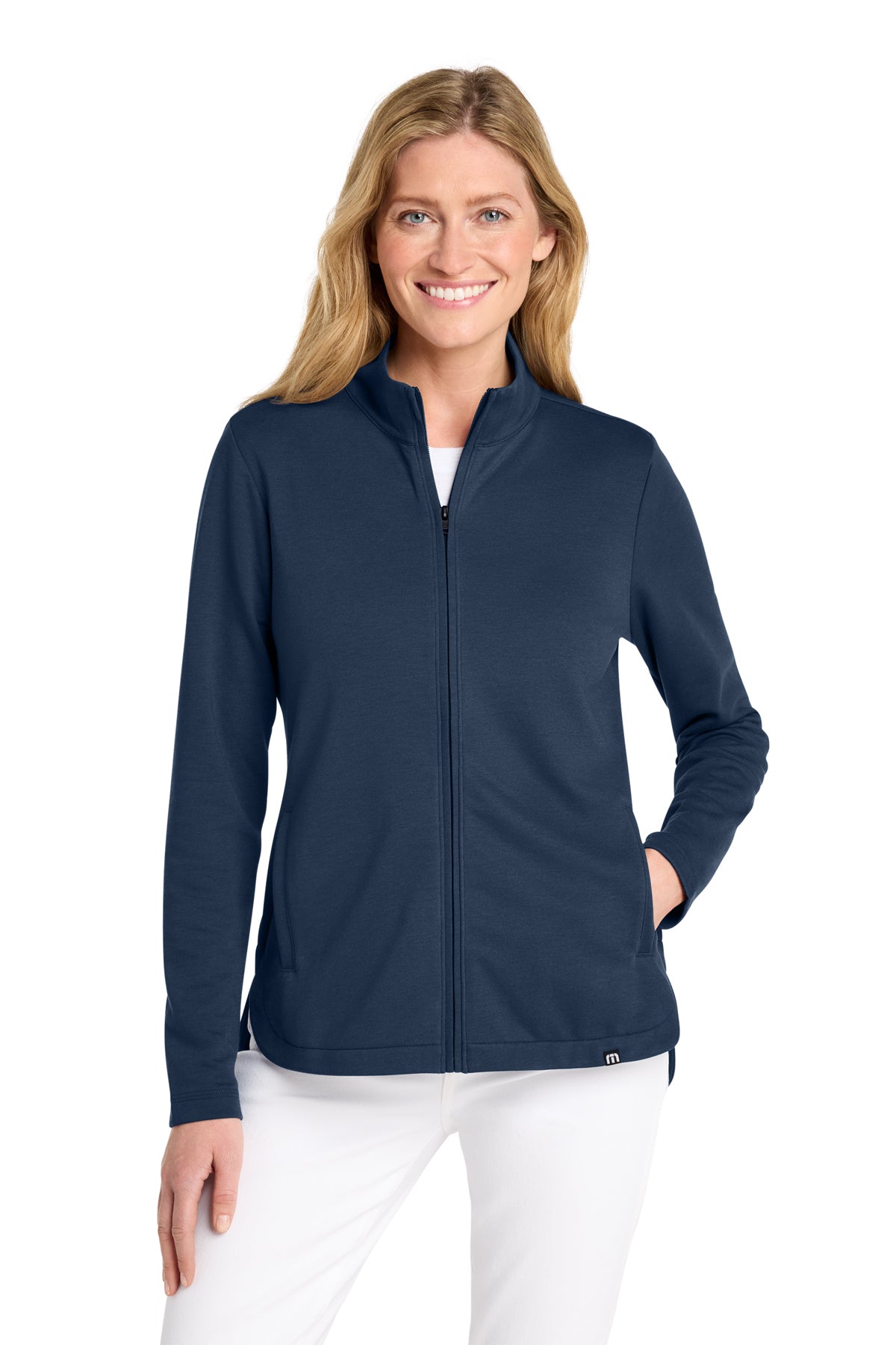 TravisMathew Women's Coveside Full-Zip in Blue Nights, style TM1LD001