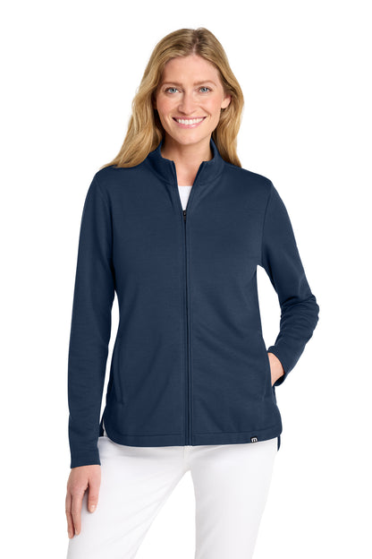 TravisMathew Women's Coveside Full-Zip in Blue Nights, style TM1LD001