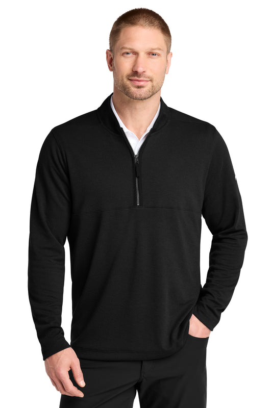 Nike Textured 1/2-Zip Cover-Up in Black, style NKDX6702
