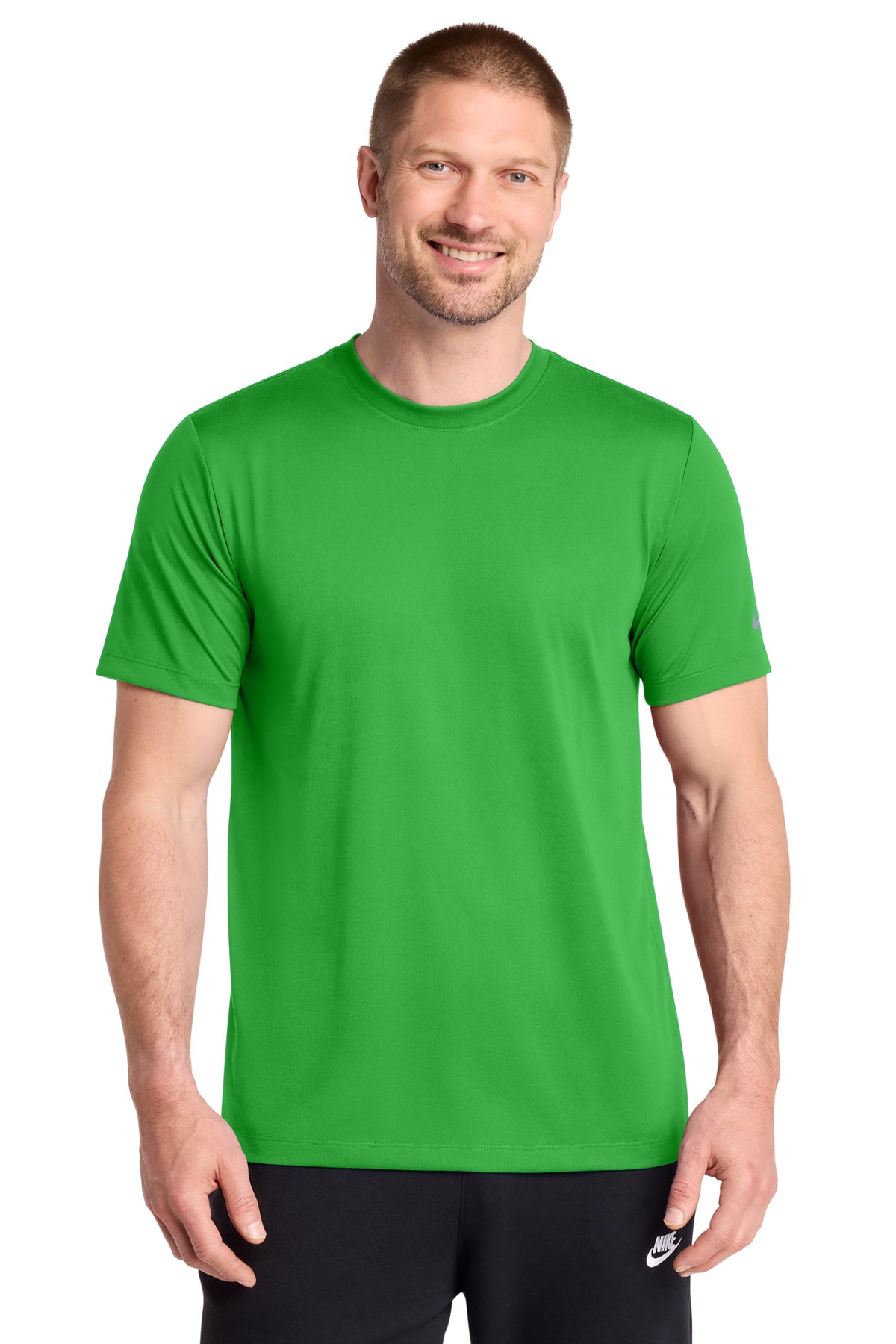 Nike Swoosh Sleeve rLegend Tee in Apple Green, style NKDX8730
