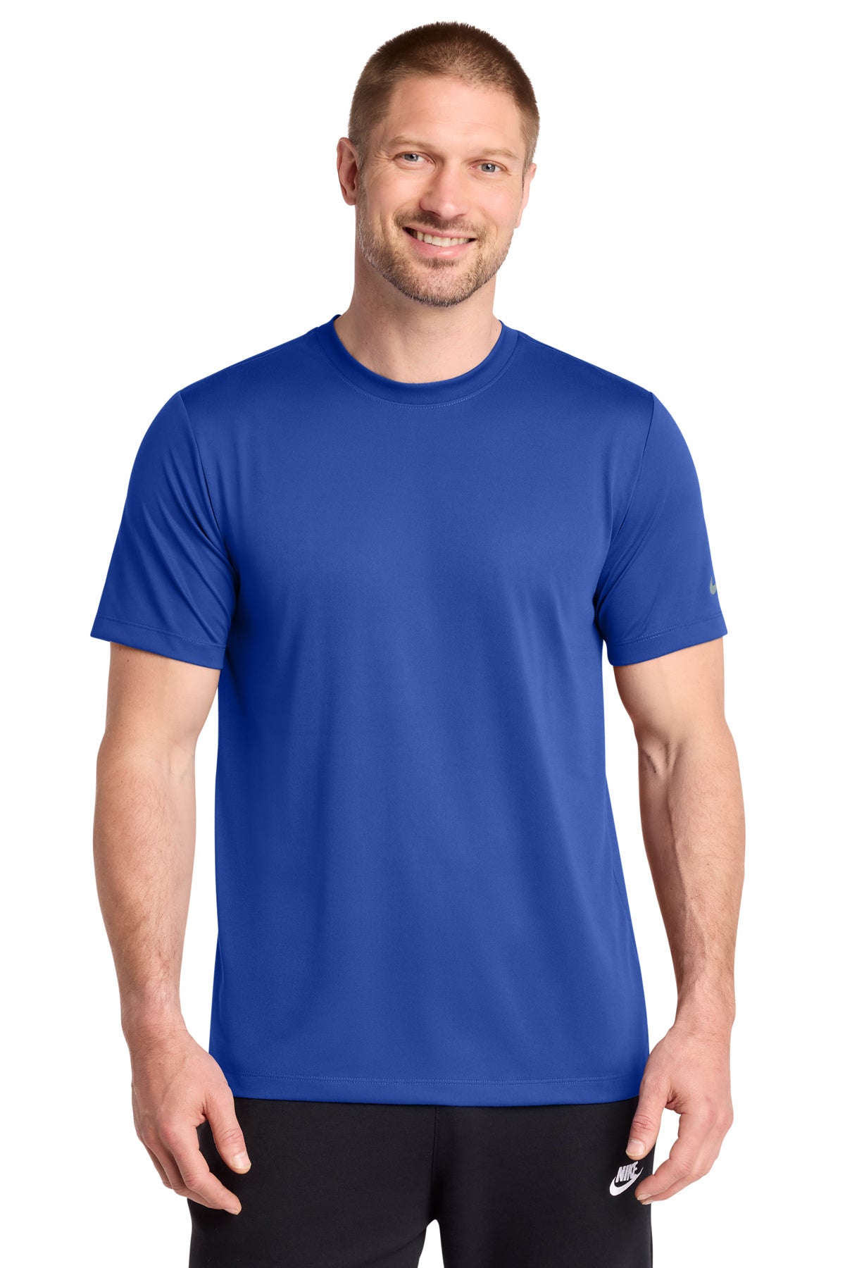 Nike Swoosh Sleeve rLegend Tee in Game Royal, style NKDX8730