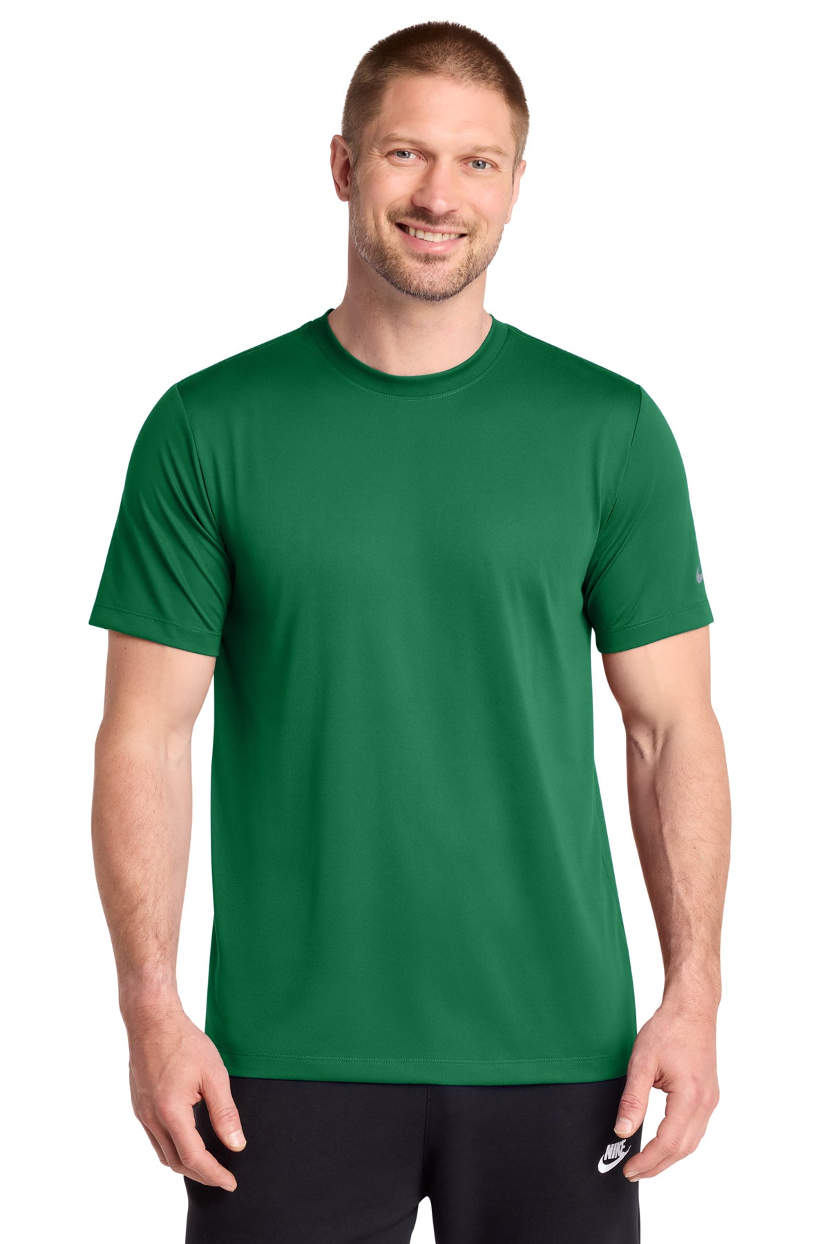 Nike Swoosh Sleeve rLegend Tee in Gorge Green, style NKDX8730