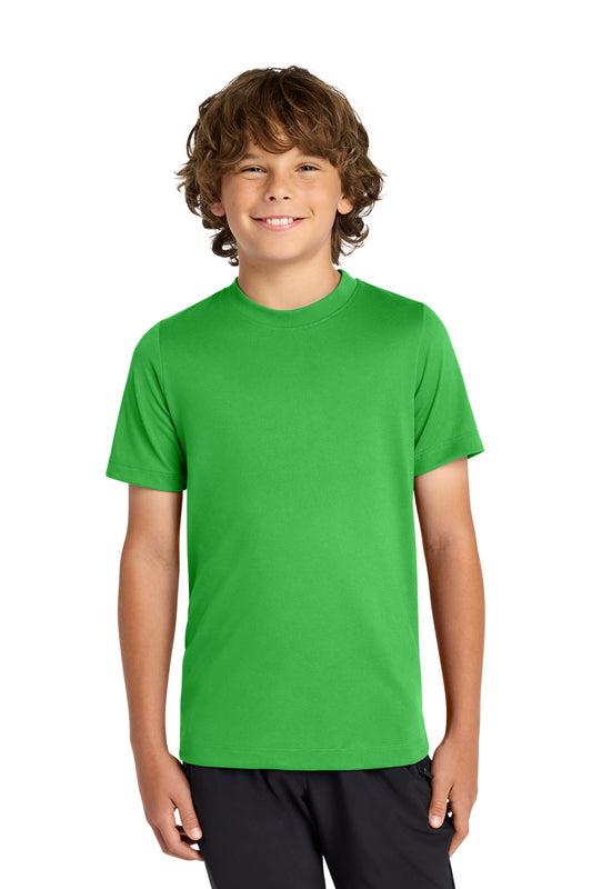 Nike Youth Swoosh Sleeve rLegend Tee in Apple Green, style NKDX8787